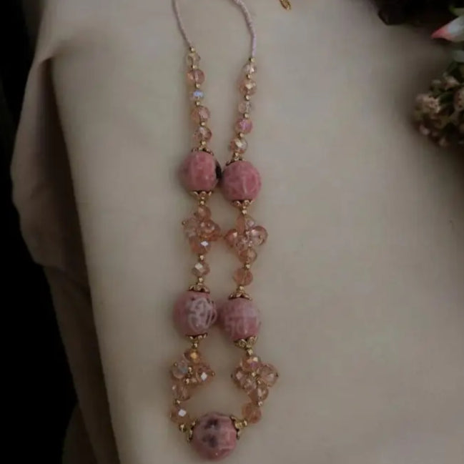 Adair Pink Statement Necklace - Necklace
