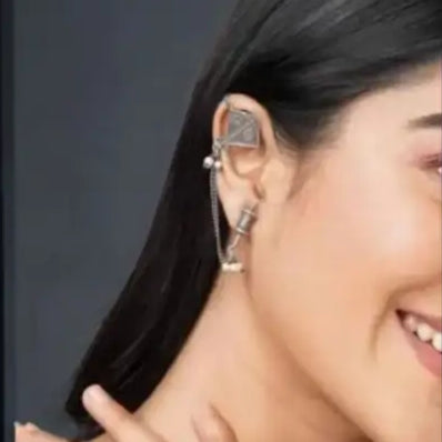 Adair Sakranti Festive Brass Silver Replica Earrings - Earrings