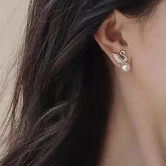 Adair Seraphina Crystals With Lone Pearl - Earrings