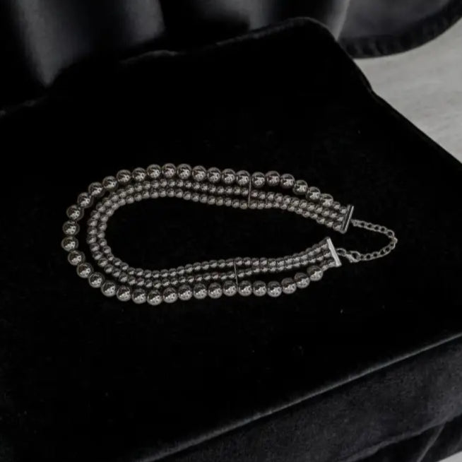 Adair Silver Based Beads Necklace - Light Weight - Necklace