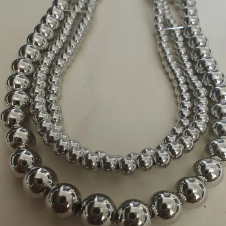 Adair Silver Based Beads Necklace - Light Weight - Necklace