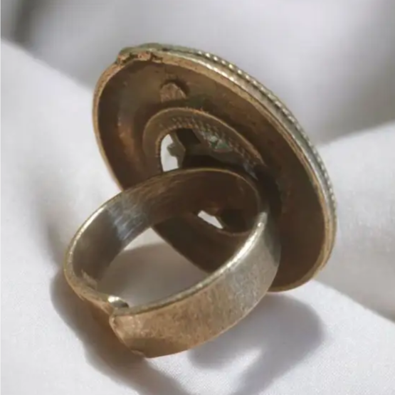 Adair Silver-Plated Krishna Adjustable Finger Ring - Rings