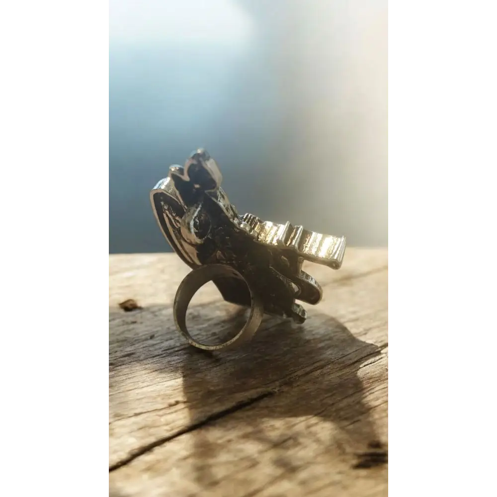 Adair Silver-Plated Oxidized Ring - Rings