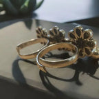 Adair Silver Toned Ring With Beads - Rings