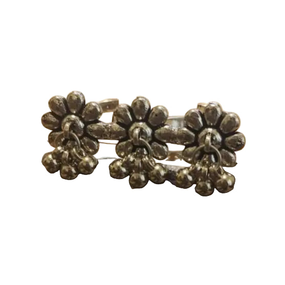 Adair Silver Toned Ring With Beads - Rings
