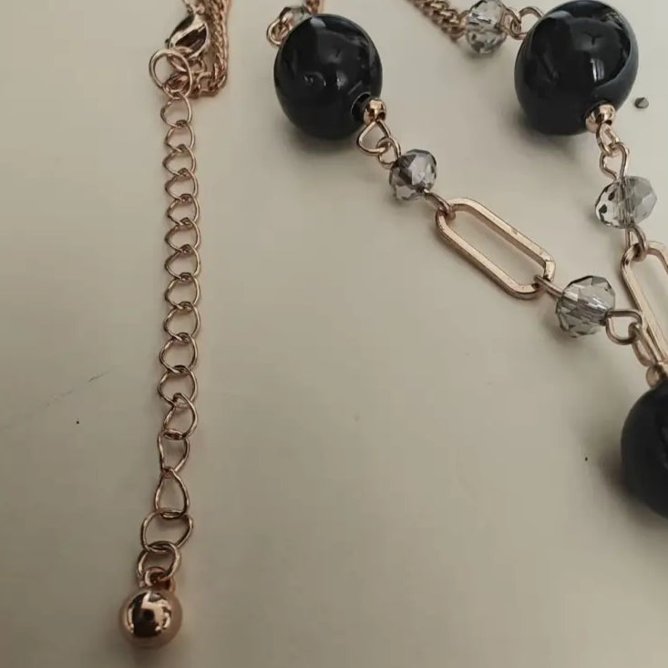 Adair Vintage Black Pearl Necklace - Necklace