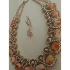 Adair Women Luxury Chunky Double Crystal Bead Pendant Choker Collar Statement Necklace - Necklace