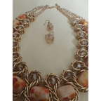 Adair Women Luxury Chunky Double Crystal Bead Pendant Choker Collar Statement Necklace - Necklace