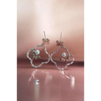 Adair’s Crystal Butterfly Pearl Earrings