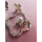Adair’s Crystal Butterfly Pearl Earrings