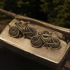 Bicycle Studs Silver Mirage Brass Based Earrings - Earrings