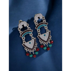 Boho Chic Enamel Dangle Earrings – Silver & Colorful Beads By Adair Gems - Earrings