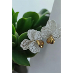 Elegant Heart-Shaped Drop Earrings with 18K Gold Plating - Earrings