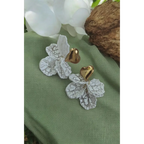 Elegant Heart-Shaped Drop Earrings with 18K Gold Plating - Earrings