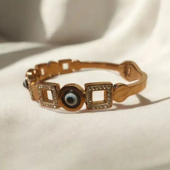 Trendy gold bracelet for luck