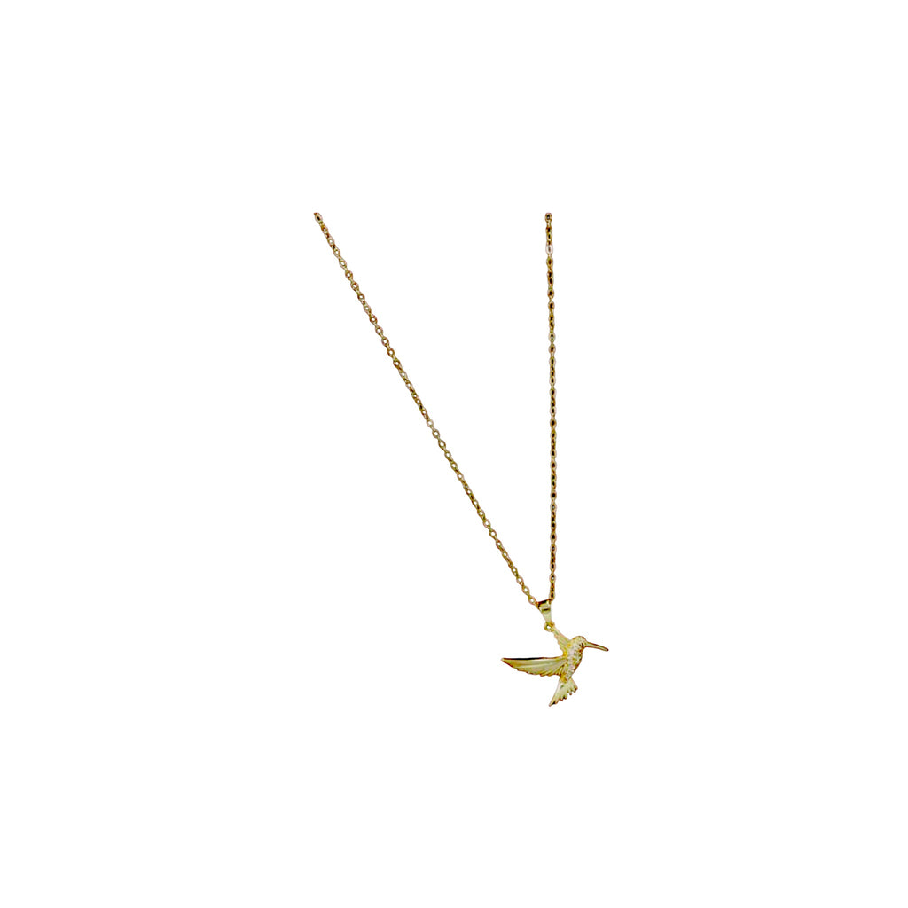 Hummingbird Grace Necklace – Gold-Plated Elegance - Necklace