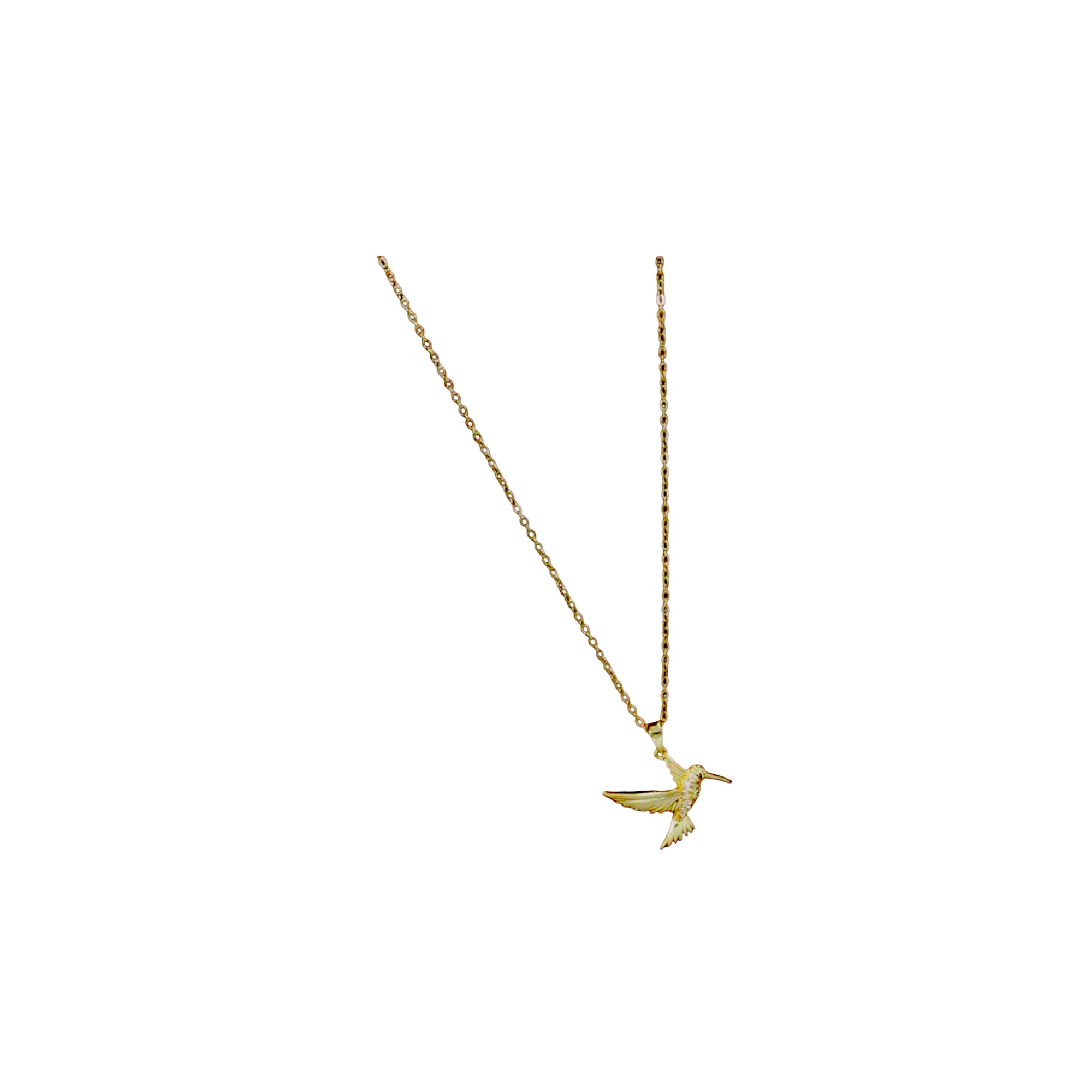 Hummingbird Grace Necklace – Gold-Plated Elegance - Necklace
