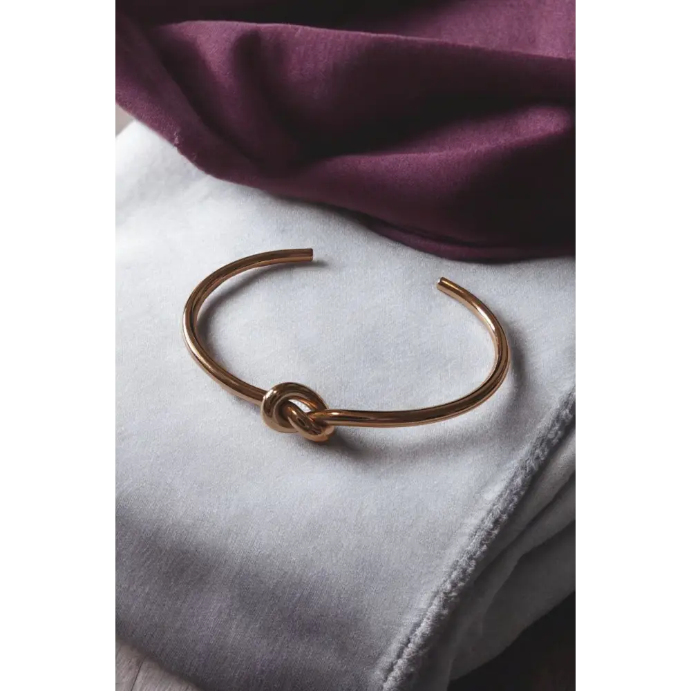 Unity Knot Wristlet Stainless Steel Cuff Bracelet - Bracelet