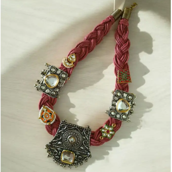 Vintage Charm Handwoven Necklace